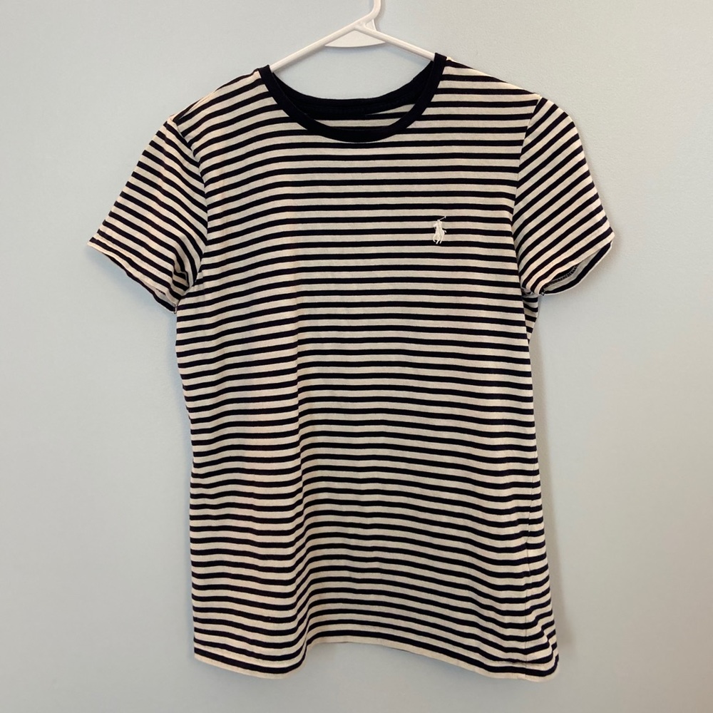 Polo by Ralph Lauren white and navy blue t-shirt